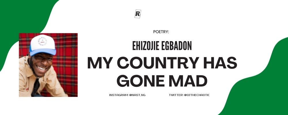 POETRY: MY COUNTRY HAS GONE MAD | EHIZOJIE EGBADON