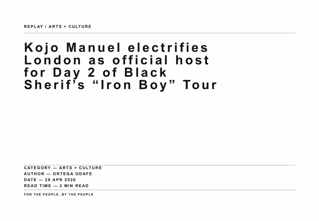 Kojo Manuel electrifies London as official host for Day 2 of Black Sherif’s “Iron Boy” Tour